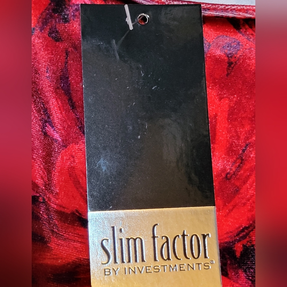 NWT Slim Factor by Investments Scarlet Oversized Floral Dolman Sleeve Top-Size M - Picture 7 of 7